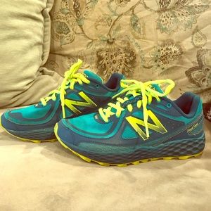 New Balance Fresh Foam blue and neon green 6